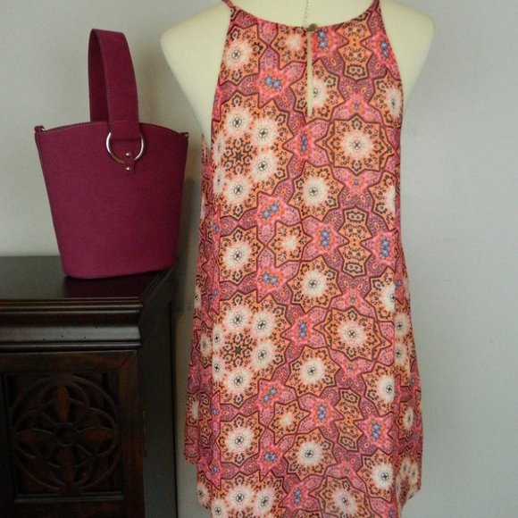 Vince Camuto Pink Orange Blue Sleeveless Spaghetti Strap Summer Top  Size XS - Picture 4 of 8
